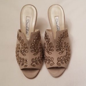 Oscar de La Renta Ellery mules, size 35
